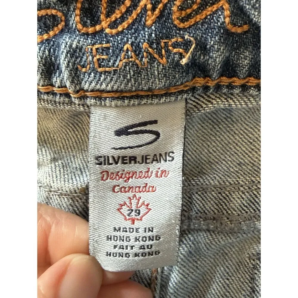 Vtg Silver Jeans Tuesday Y2K Low Rise Flare Leg Bootcut Western Stretch Size 29
